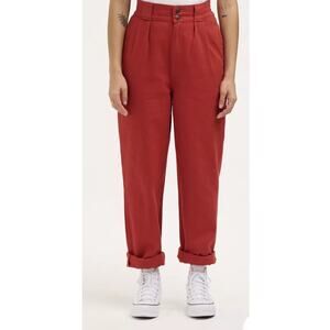 Lucy & Yak Womens Addison Jeans Size 34R Tapered Organic Bossanova Red